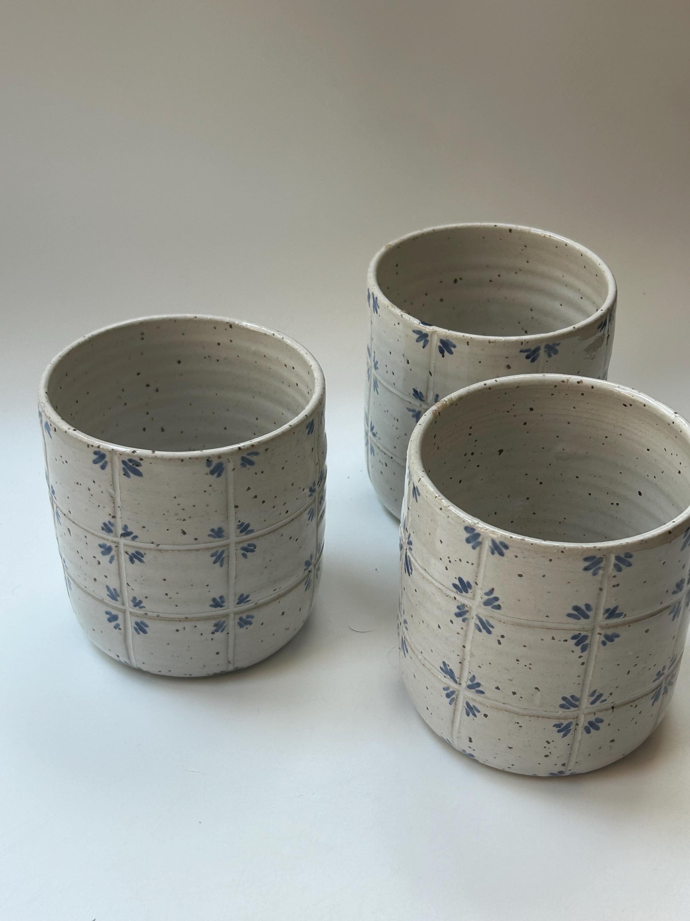 Blue delft tile cup