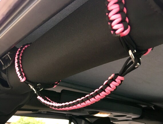 Jeep Cobra Breast Cancer Paracord Grab Handles