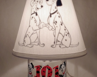 Mason jar small lamp, nightlight - 101 Dalmatians influenced