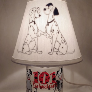 Mason jar small lamp, nightlight - 101 Dalmatians influenced