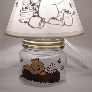 Mini mason jar night light - Classic Winnie the Pooh influenced