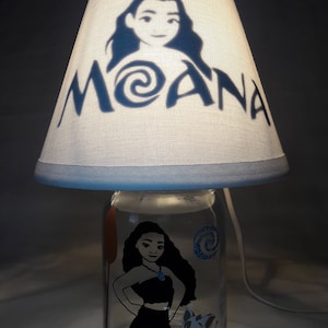 Barney influenced Mason jar small lamp nightlight