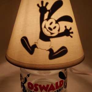 Mini mason jar night light - Oswald the Lucky Rabbit influenced