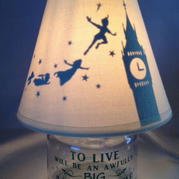 Mini mason jar night light - Peter Pan influenced