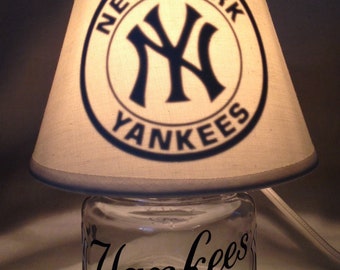Mini veilleuse Mason Jar - Influencée par les Yankees de New York
