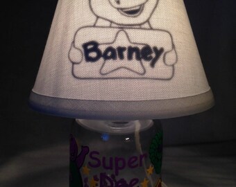 Mason jar small lamp, nightlight - Barney influenced