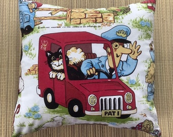 Postman Pat Vintage Fabric Cushion Cover