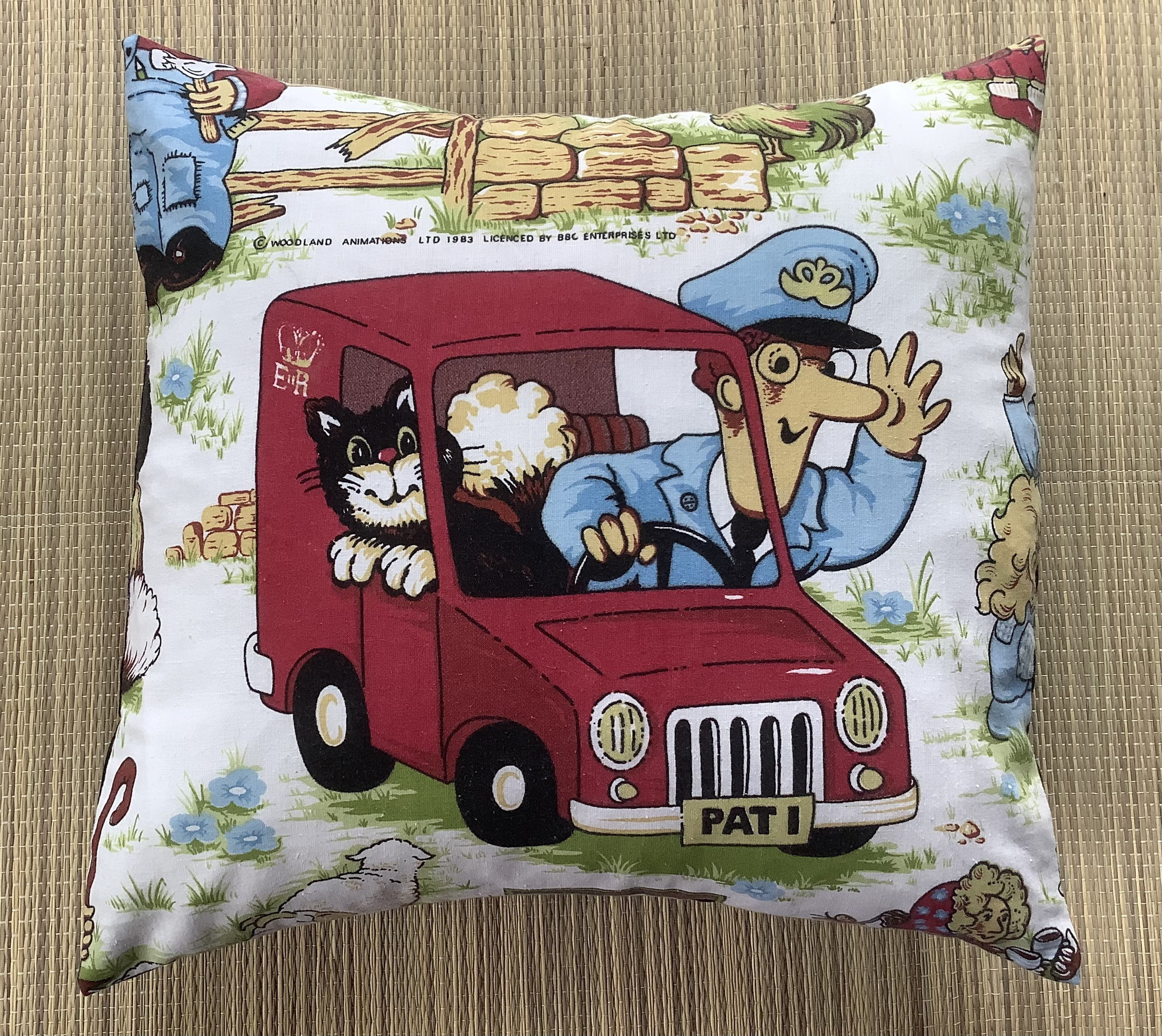 Postman Pat Vintage Fabric Cushion Cover Etsy Canada