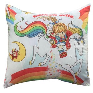 Rainbow Brite Vintage Fabric Cushion Cover