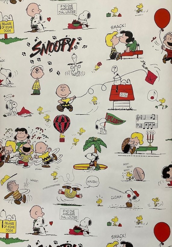 Snoopy Vintage Wallpaper Rare by the Yard Wall Art Feature Wall Crafting -  Etsy