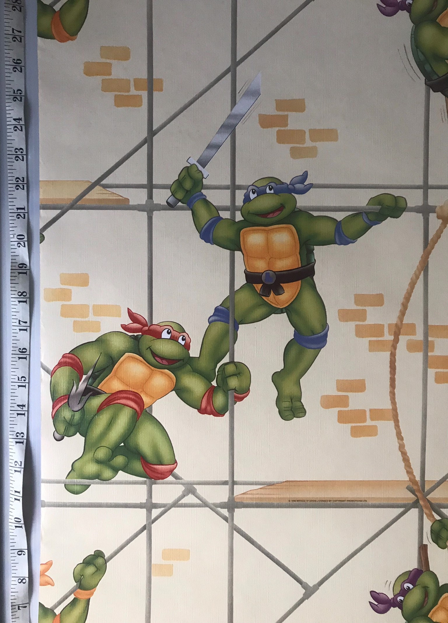 Teenage Mutant Hero / Ninja Turtles Wallpaper Rare by the Yard TMNT -  Feature Wall - Crafting - Wall Art - Etsy, image size:1536x2132