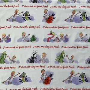 James and the Giant Peach Roald Dahl  Fabric FQ