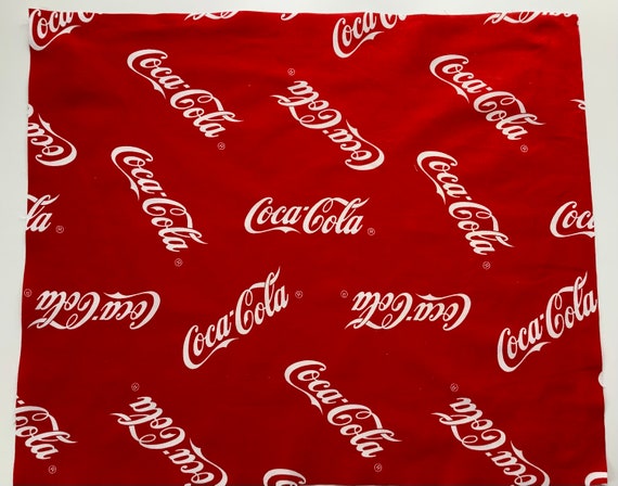 Coca cola Original Licensed Vintage Fabric FQ Etsy