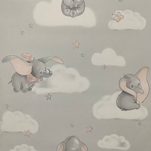 Dumbo The Elephant Disney Wallpaper by the yard - Wall Art - Paper Crafting - Feature Wall