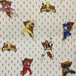 Power Rangers Vintage Wallpaper Rare by the yard - Wall Art - Feature Wall - Crafting