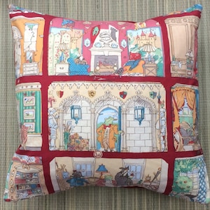 Wind In The Willows Toad Hall Vintage Fabric Cushion Cover Selection