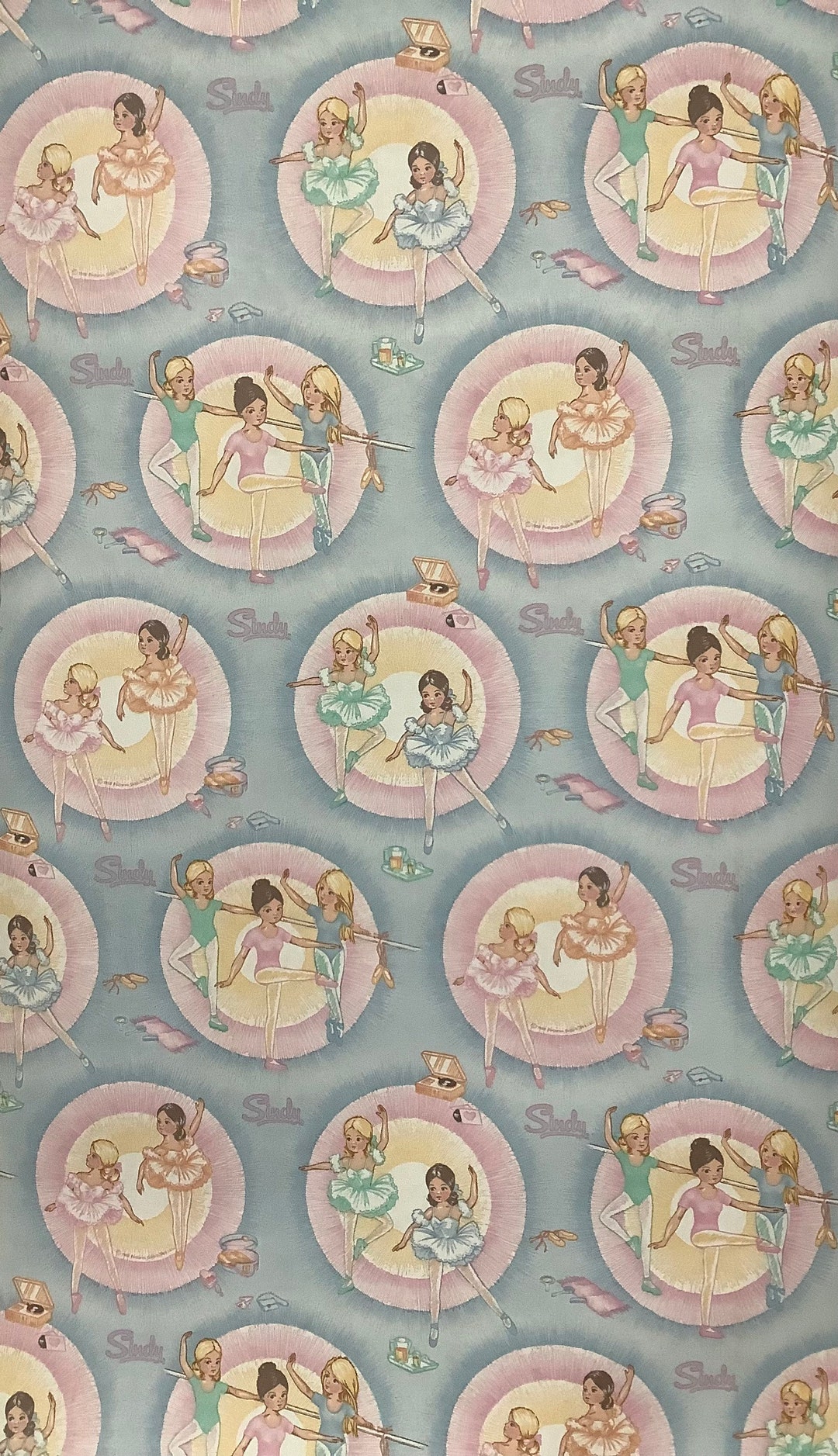 Sindy Doll Ballerina Vintage Wallpaper Very Rare by the Yard Etsy