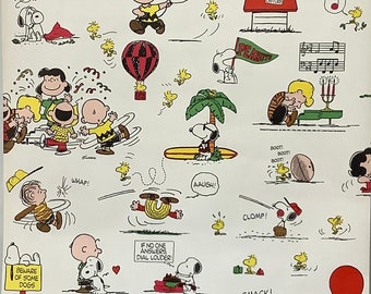 Snoopy Vintage Wallpaper Rare by the yard - Wall Art - Feature Wall - Crafting