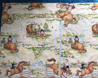 Thelwell Fabric Pony Official Yard Horse Equestrian - Vintage Pattern