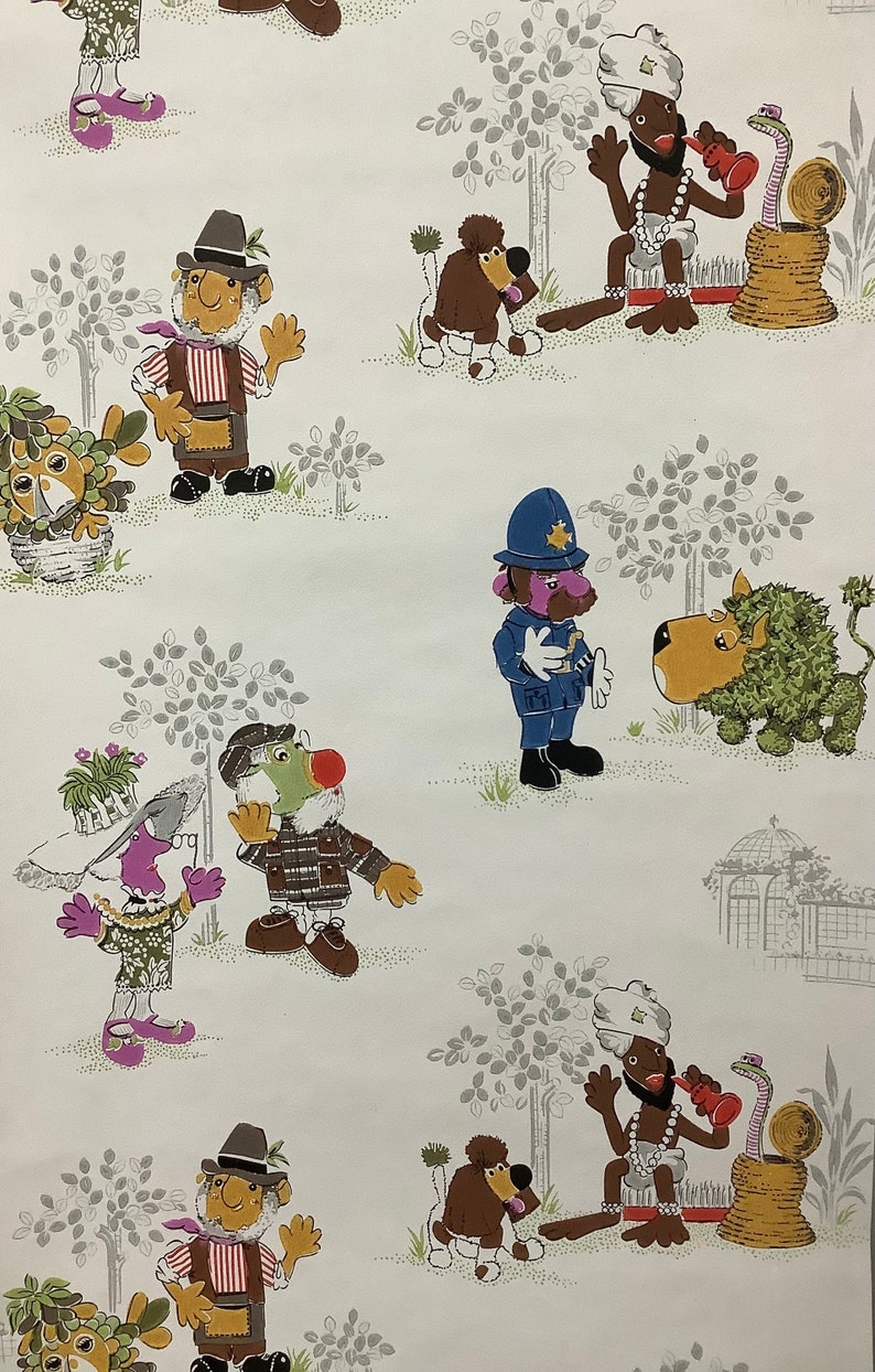 The Herbs Parsley the Lion Very Rare Vintage Wallpaper by the Etsy