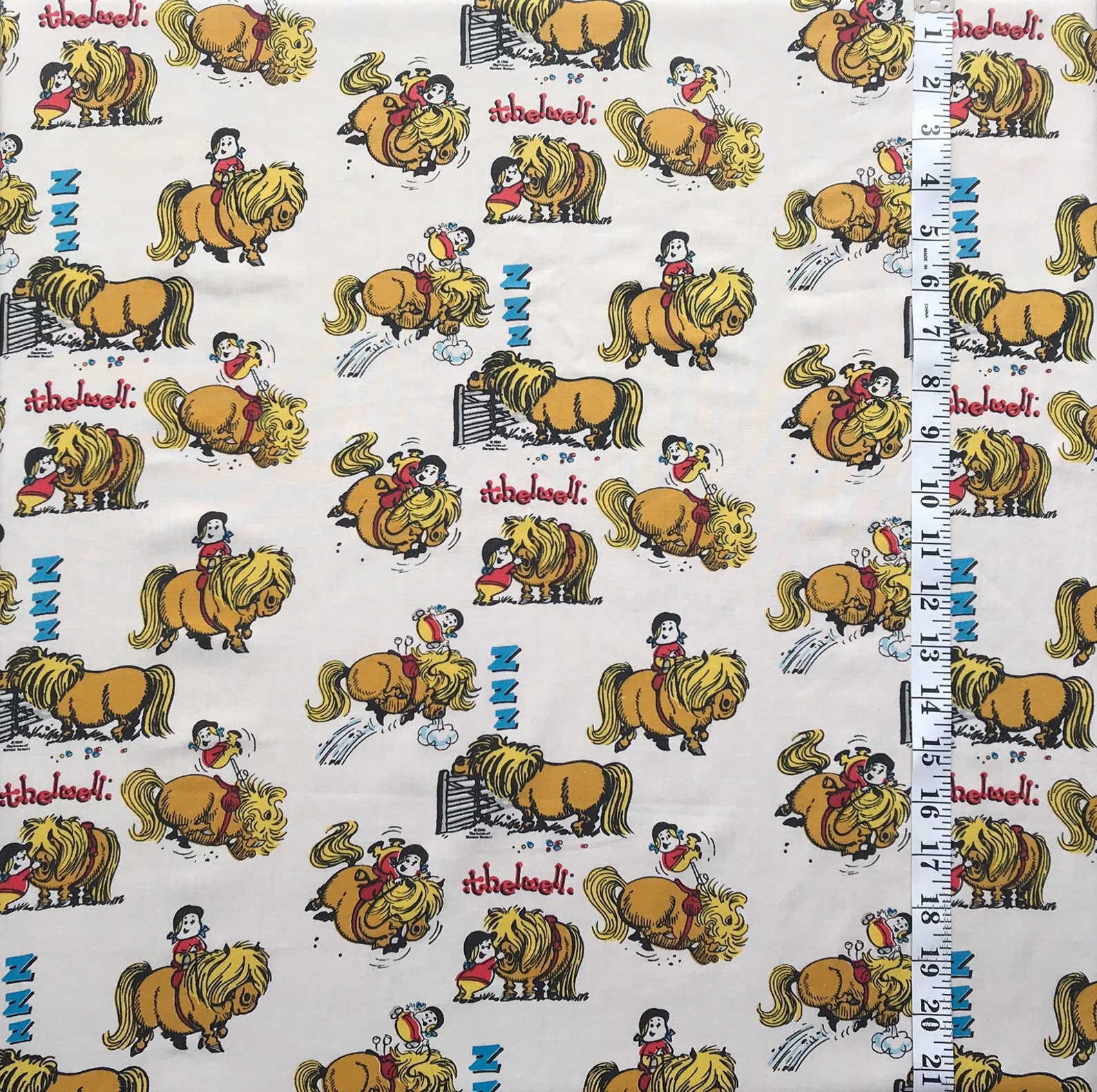 Thelwell Pony Official Vintage Fabric Horse Etsy