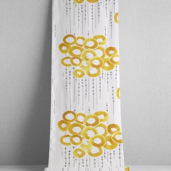 Tissu Ikea Fleurs Abstraites Jaune Soleil Lollipop Maria Vinka Au Mètre NOUVEAU