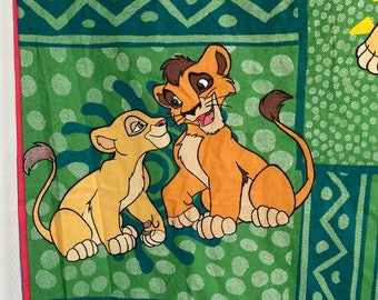 Disney Lion King Fabric Rare Large Remnant 39” L x 34” W