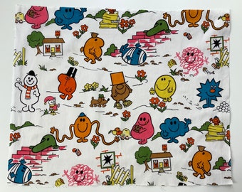 Mr Men Original and Rare Vintage Fabric FQ 70s