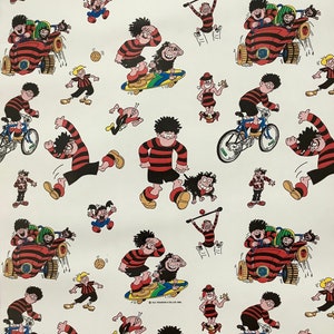 The Beano Dennis The Menace Gnasher Vintage Wallpaper 1980s - by the yard - Feature Wall - Paper Crafting - Wall Art