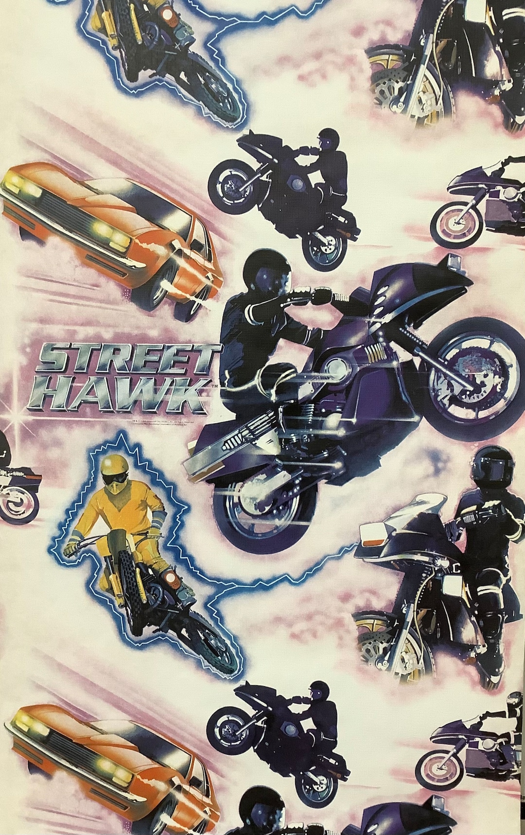 Colorforms Street Hawk Street Hawk Vintage Wallpaper Rare by the Yard - Wall Art - Feature ...
