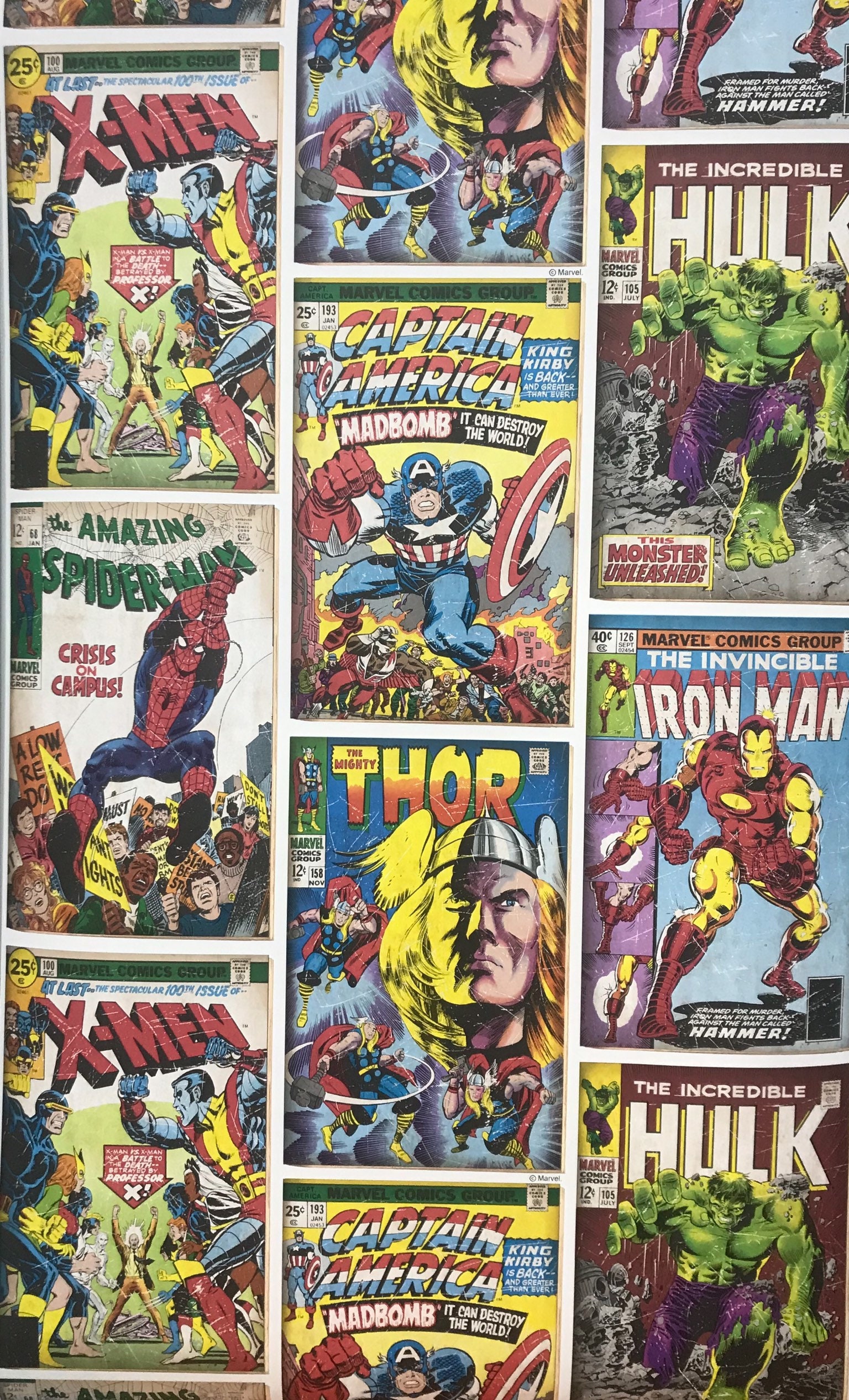 Silver Buffalo Retro Vintage Panel Marvel Comics Avengers Camper Coffee Mug  Featuring Captain America, Hulk, Thor, Spider-Man, Black Widow, and Iron