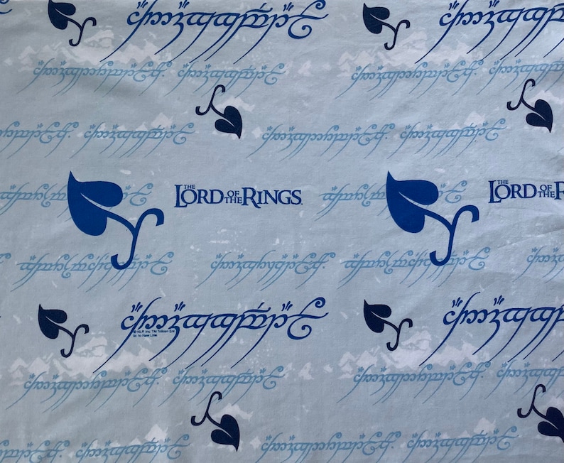 Elven Script Patterns Lord of the Rings Elvish Script Vintage Fabric FQ - Etsy