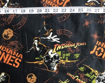 Indiana Jones Vintage Fabric Remnant FQ or Yard