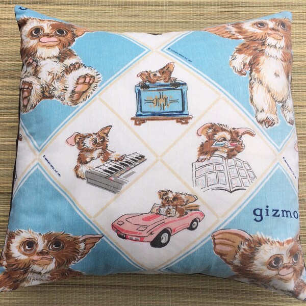 Housse de coussin en tissu vintage rare Gremlins Gizmo