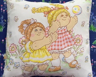 キャベッジパッチヴィンテージファブリッククッションカバー