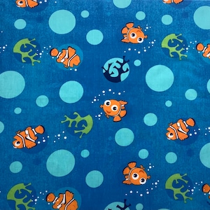 Finding Nemo & Dory Disney Fabric FQ Remnant