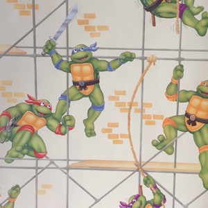 Teenage Mutant Hero / Ninja Turtles Wallpaper Rare by the yard TMNT - Feature Wall - Crafting - Wall Art