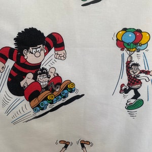 The Beano Comic Dennis the Menace Gnasher Fabric Rare Large Remnant Etsy India
