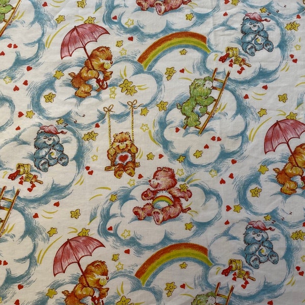 Chute de tissu vintage avec des oursons