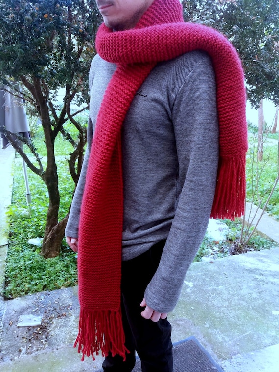 Personalized Oversized Scarf Wool Scarf Long Scarf Chunky Scarf