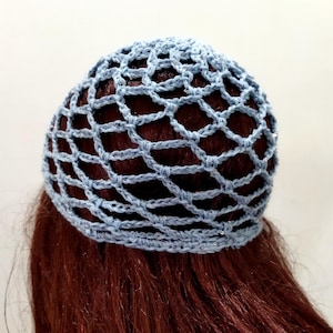 Crochet Knit Blue Mesh Hat, Mesh Beanie with Sequins, Netted Mesh Beanie, Handmade hat, All Color Skull Cap, Sparkle Party Net Hats Womens