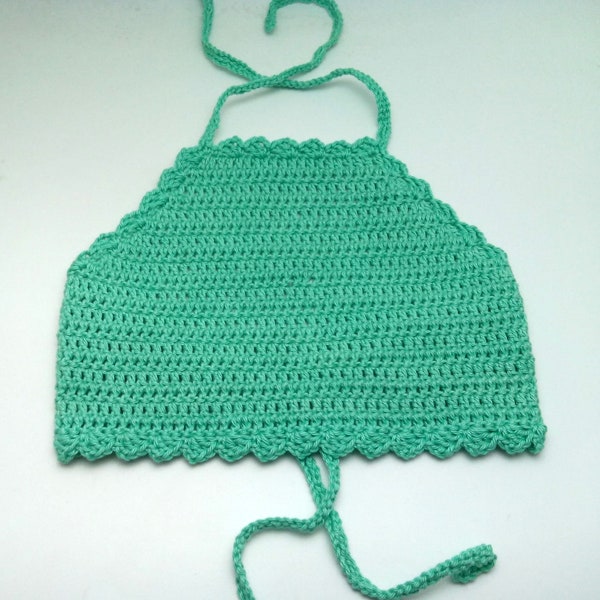 Haut court pour filles, Haut au crochet pour fille en bas âge, Haut court pour enfants, Haut de bikini pour enfants, Haut licou pour bébé, Débardeur Bustier pour enfants, Haut pour bébé au crochet