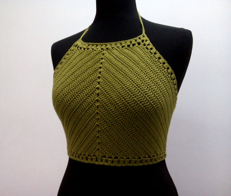 Häkeln Top Neckholder Oben häkeln Tops Croptop häkeln | Etsy