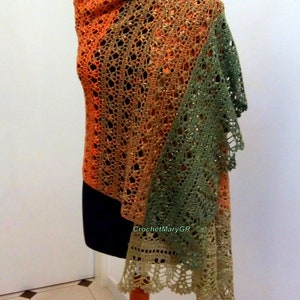 Rectangular Shawl, Rectangle Shawl, Crochet, Crochet shawl, Bridal Wrap shawl, Evening Cover Up,Dyed Clothes Women Bridesmaid gifts handmade