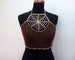 Brown Crochet Top Spider Web Top, Crochet Clothing, Crotchet halter top, Festival; Witch top; Bralettes; Boho tops/ Dreamcatcher Crop Top 