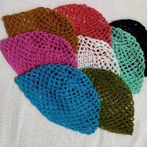 crochet mesh hat, all color crochet skull cap, crochet netted hat, vintage netted hat,crochet cotton mesh hat,Crochet cap woman, Lightweight
