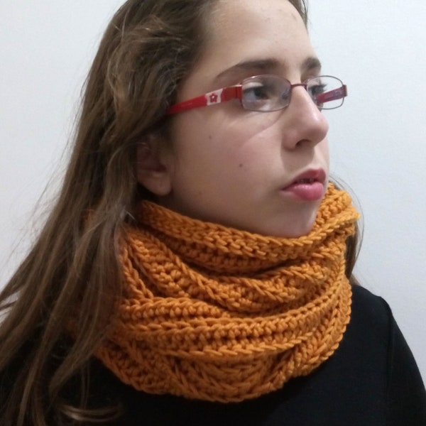 Handmade crochet circle soft scarf, Super unisex gift