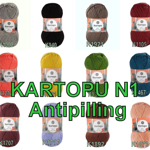 hilo kartopu kartopu N1 Hilo Acrílico ANTIPILLING