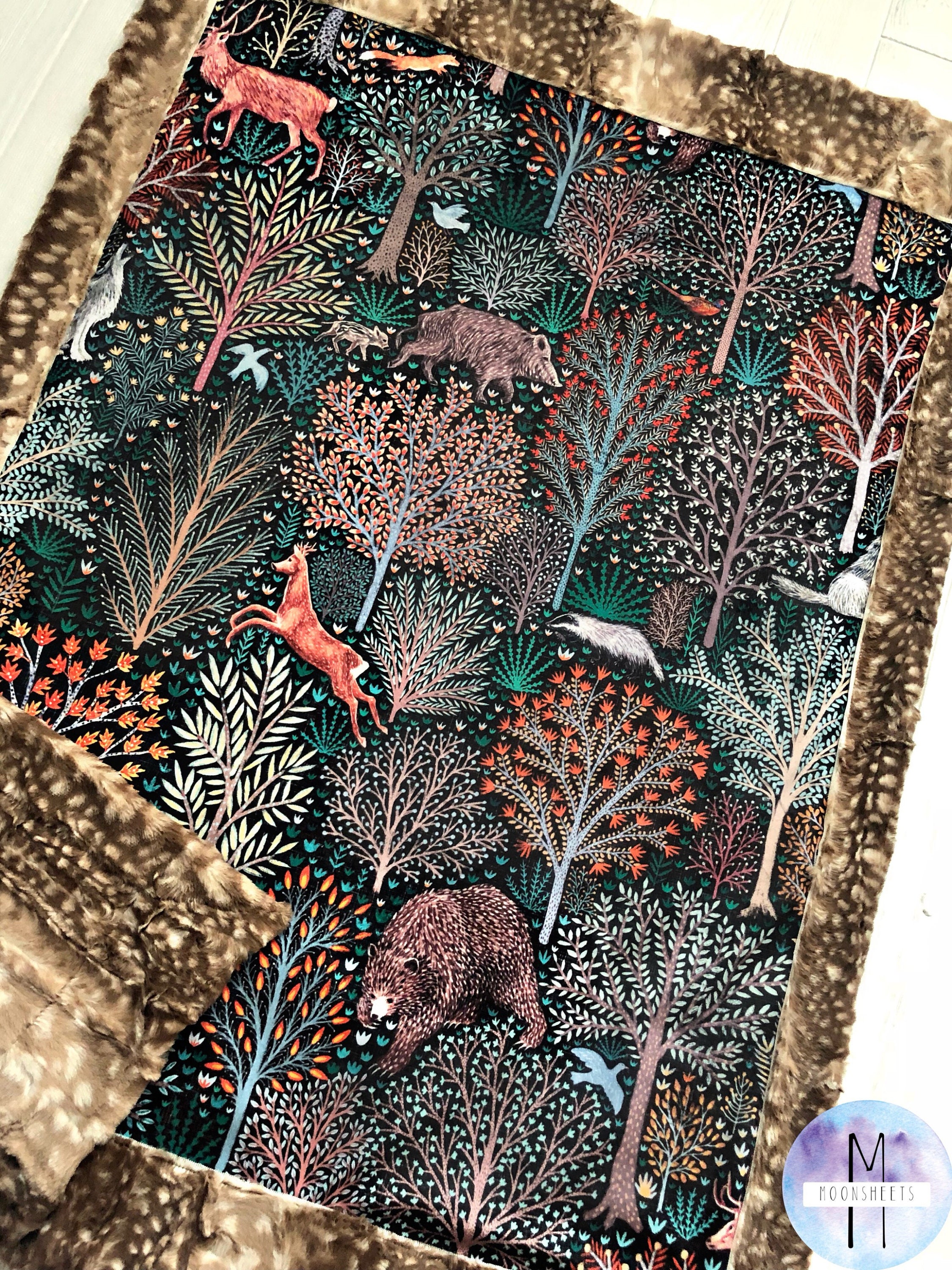 Woods Minky Blanket Etsy