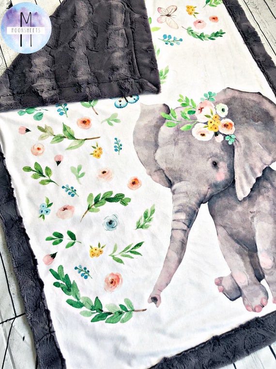 elephant minky blanket